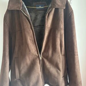 Dockers Chocolate Brown Suede Outerwear